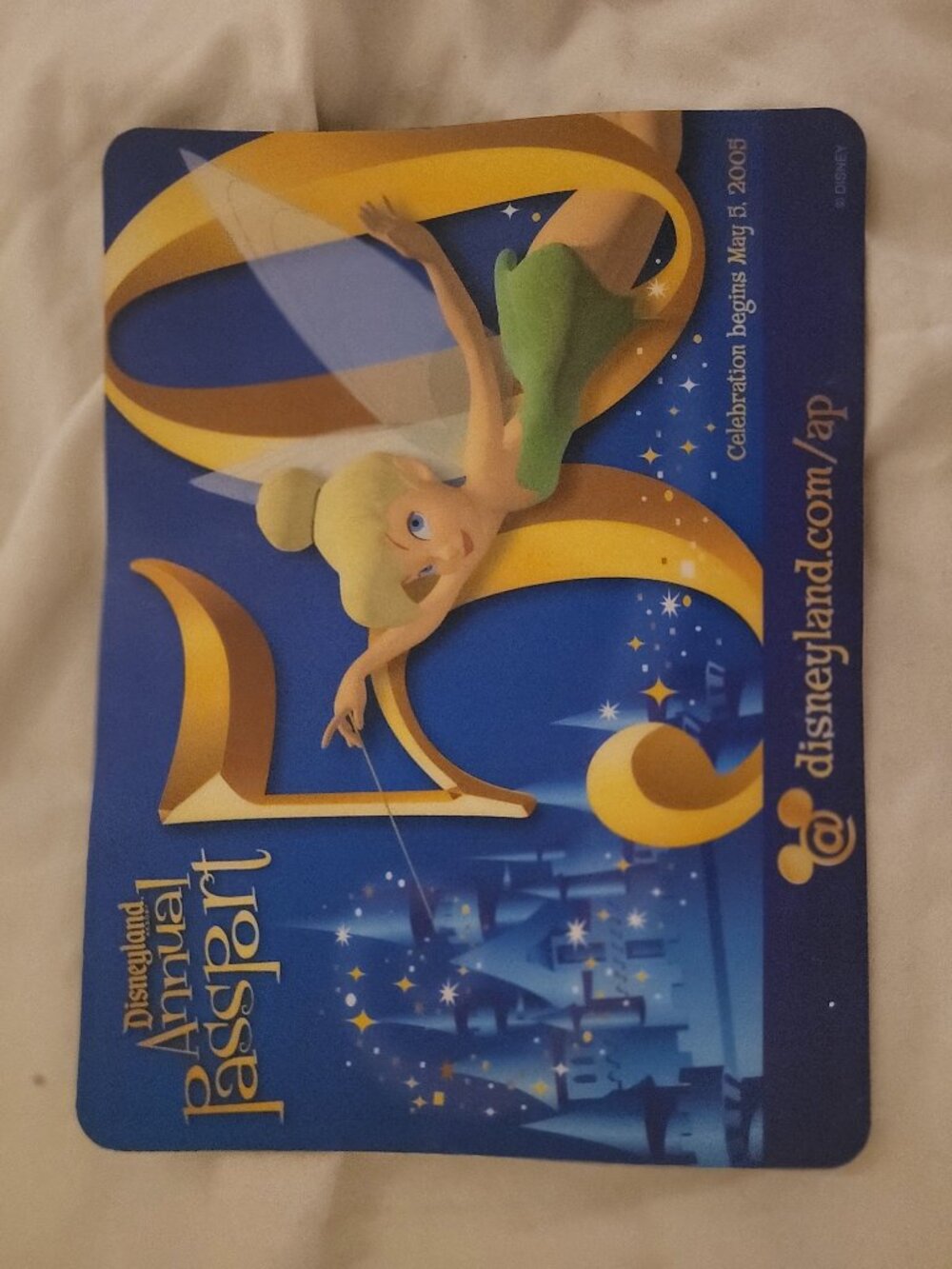 Disneyland Annual Passport 50th Anniversary Tinker Bell Magnet, Passholder Excl